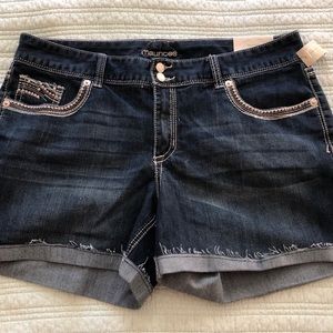 Jean shorts.